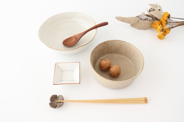 Round Bowl Beige L l Serving Bowl Mino Ware