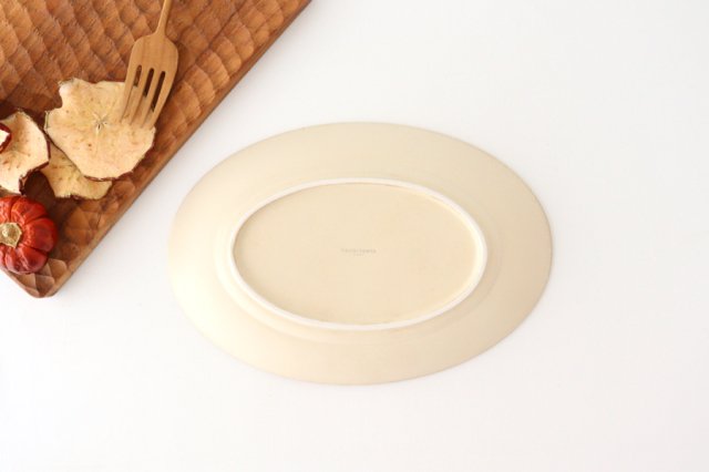 Oval plate 23cm ivory porcelain ORLO Mino ware