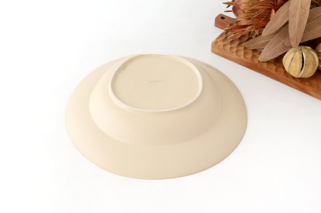 Pasta plate ivory porcelain ORLO Mino ware