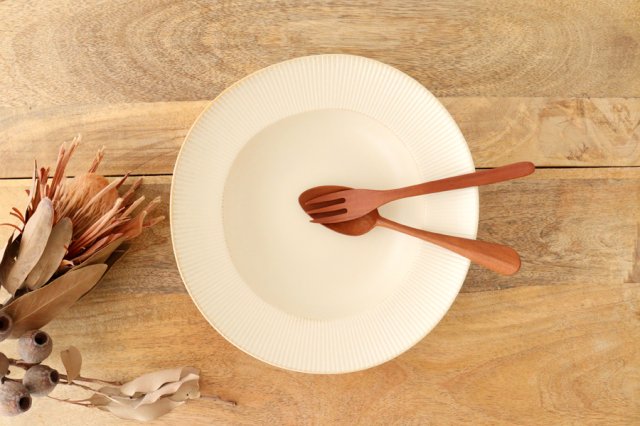 Pasta plate ivory porcelain ORLO Mino ware