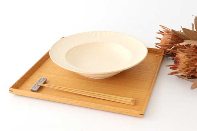 Pasta plate ivory porcelain ORLO Mino ware