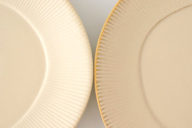 Rim plate ivory porcelain ORLO Mino ware