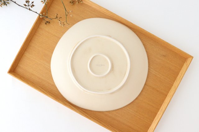 Rim plate ivory porcelain ORLO Mino ware