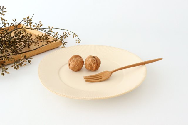 Rim plate ivory porcelain ORLO Mino ware