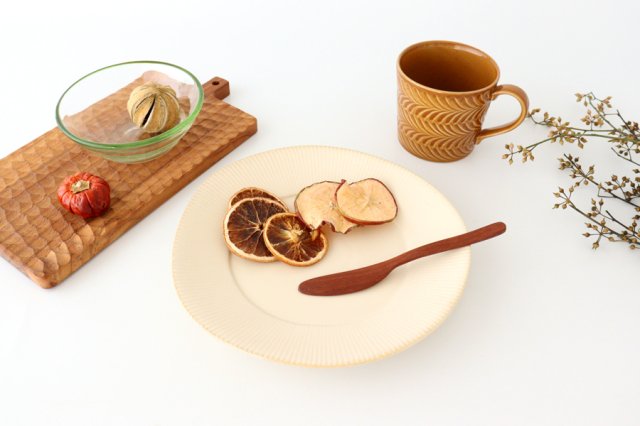 Rim plate ivory porcelain ORLO Mino ware