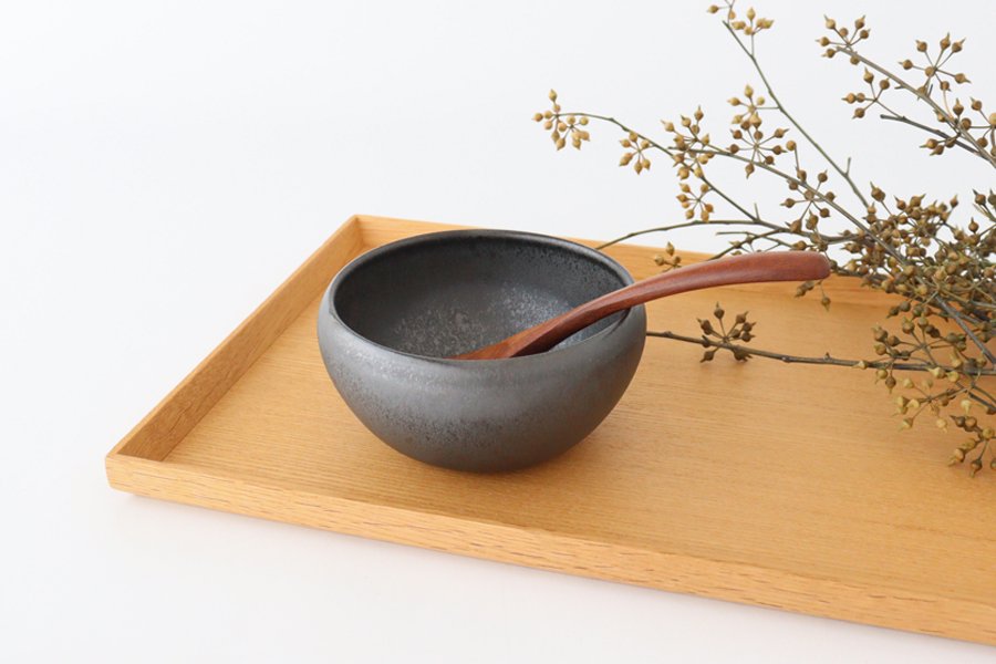 Small Round Bowl Black | Kobachi Mino Ware