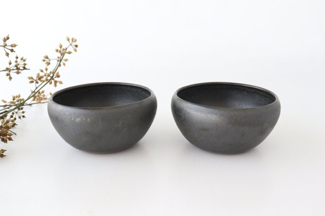 Small Round Bowl Black | Kobachi Mino Ware