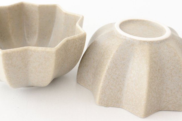 Mame Bowl Star Gray Porcelain Mino Ware