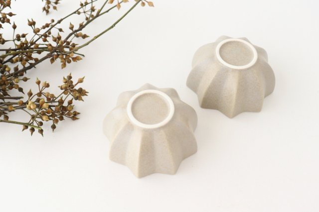 Mame Bowl Star Gray Porcelain Mino Ware
