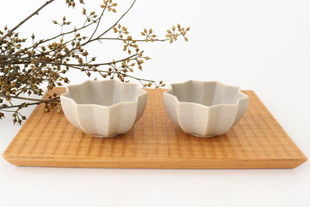 Mame Bowl Star Gray Porcelain Mino Ware