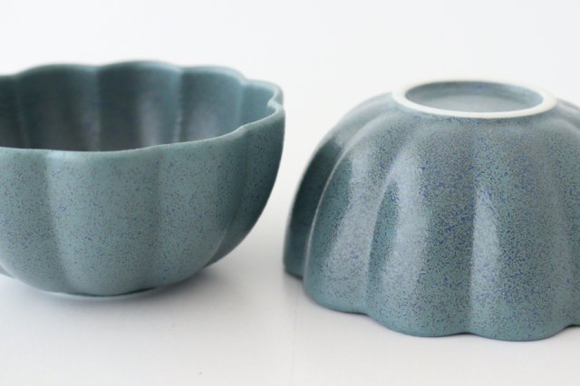 Flower-shaped Small Bowl Blue | Kobachi Mino Ware