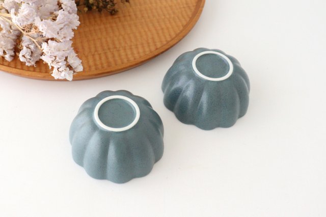 Flower-shaped Small Bowl Blue | Kobachi Mino Ware