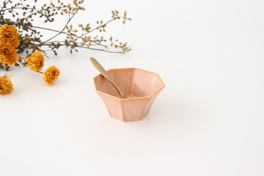 Octagonal Small Bowl Pink | Kobachi Mino Ware