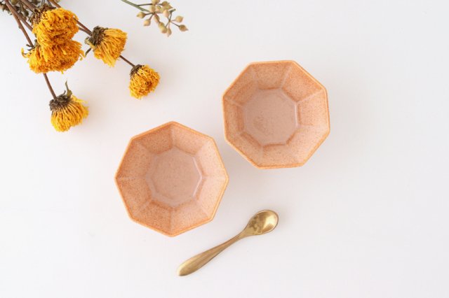Octagonal Small Bowl Pink | Kobachi Mino Ware