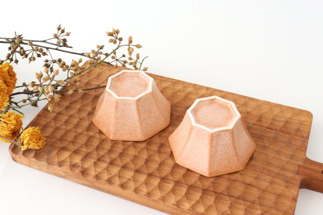 Octagonal Small Bowl Pink | Kobachi Mino Ware