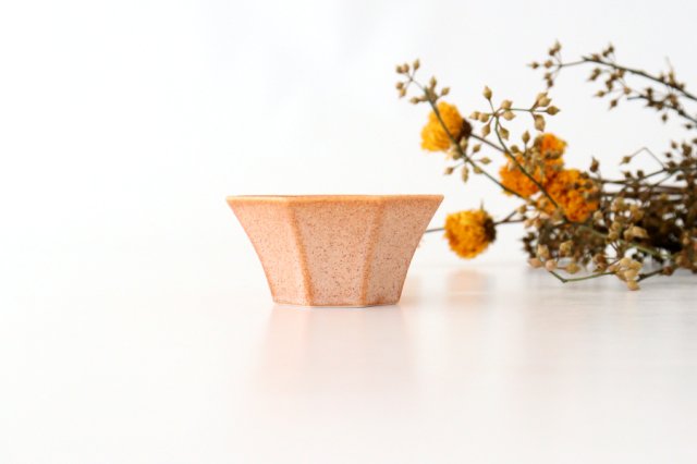 Octagonal Small Bowl Pink | Kobachi Mino Ware