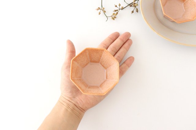 Octagonal Small Bowl Pink | Kobachi Mino Ware