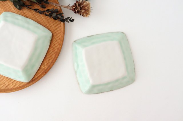 Square Plate Blue Flower 13.5cm/5.3in | Sushi Plate Hasami Ware