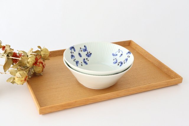 Koyo Kiln Deep Bowl Blue Arabesque 14cm/5.5in | Serving Bowl Arita Ware