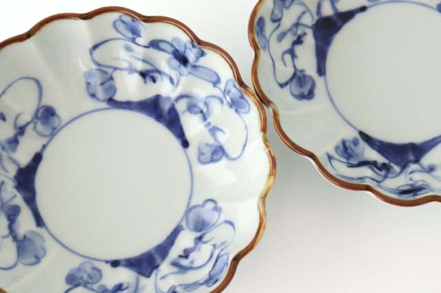 Koyo Kiln Chrysanthemum-shaped Small Bowl Blue Grass | Kobachi Arita Ware