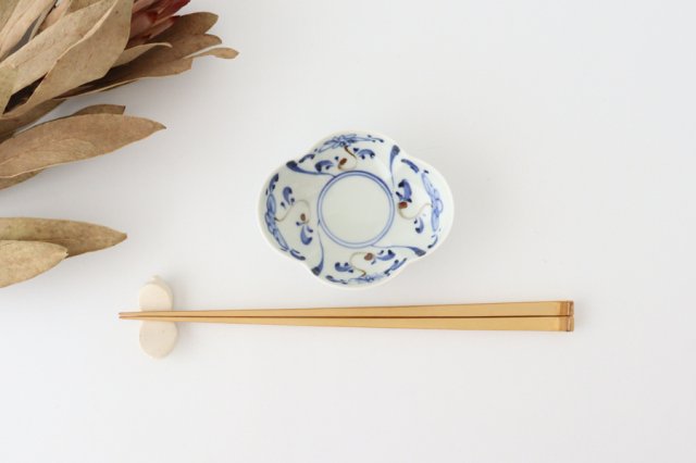 Koyo Kiln Small Oval Bowl Blue Flowers | Kobachi Arita Ware