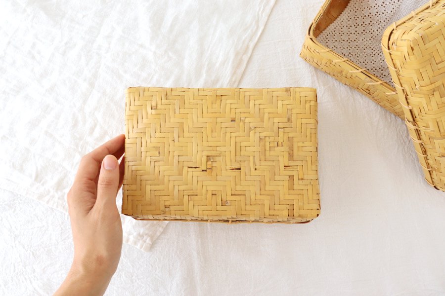 Ajiro Bento Basket Box Bamboo Crafts