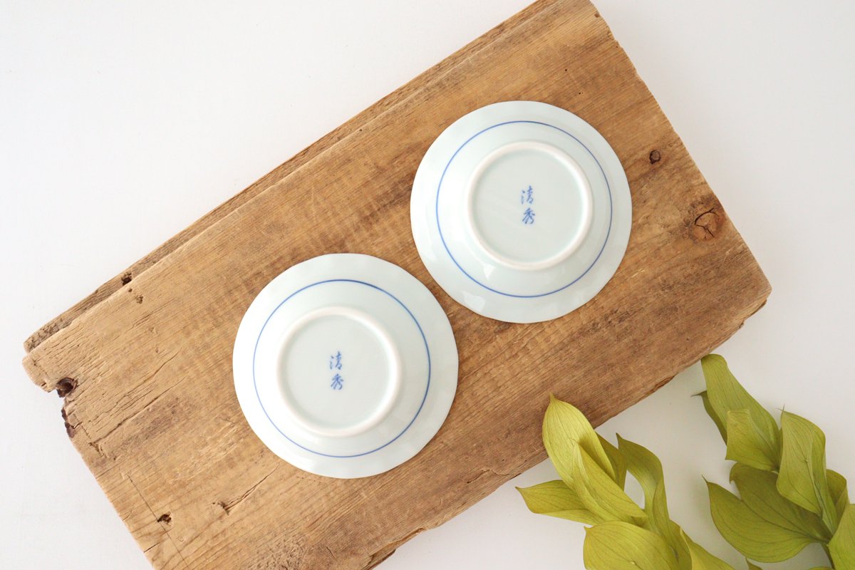 Sauce Plate Blue Arabesque | Hasami Ware