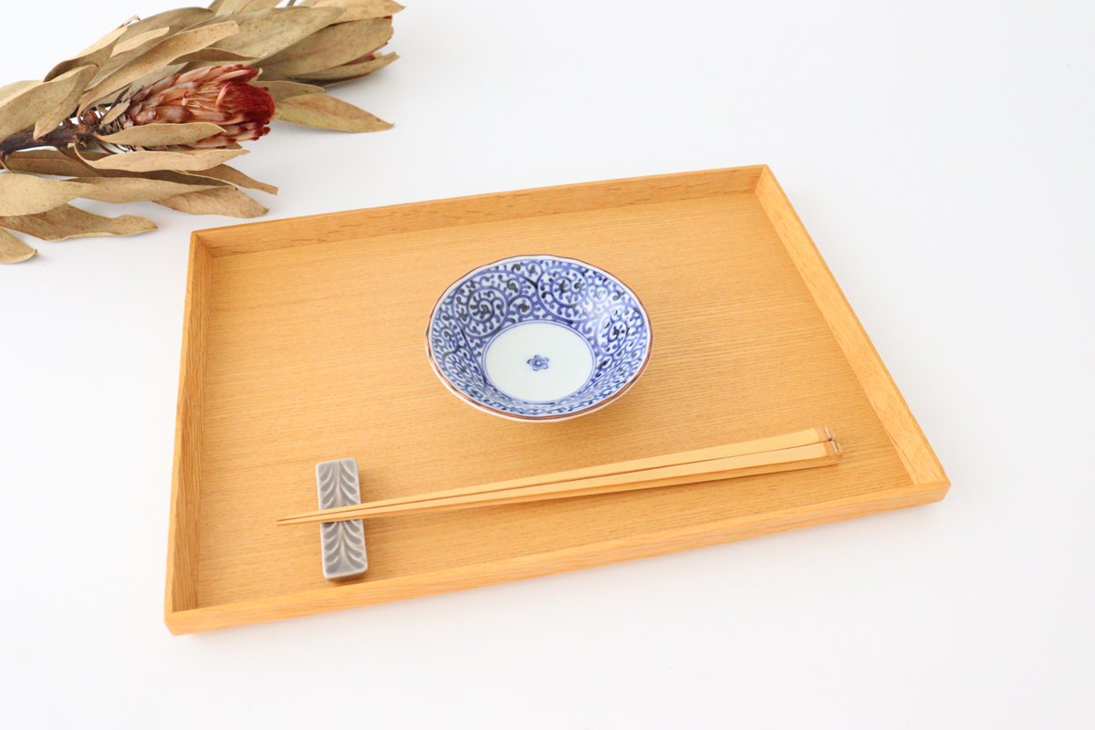 Sauce Plate Blue Arabesque | Hasami Ware