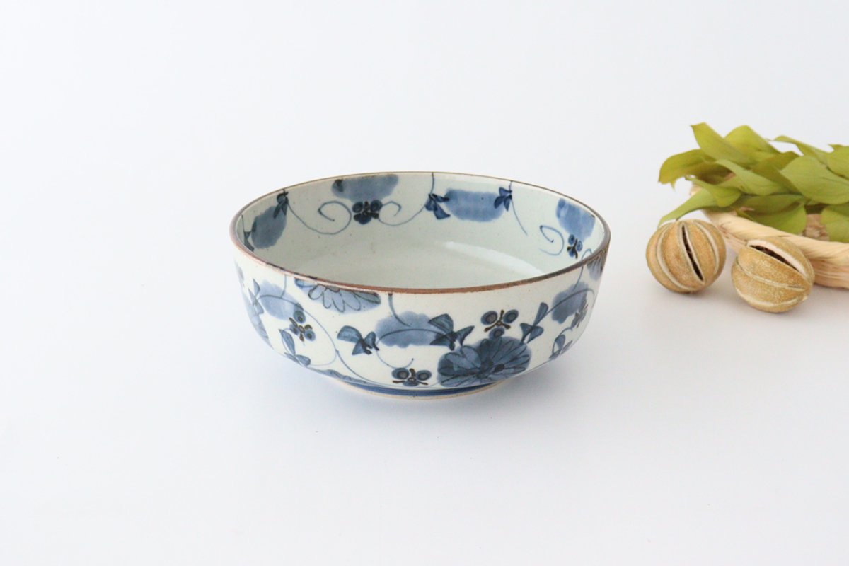 Large Bowl Blue Flowers | Serving Bowl Hasami Ware