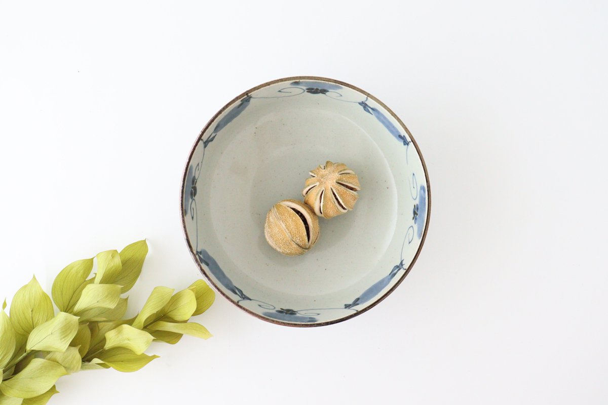 Large Bowl Blue Flowers | Serving Bowl Hasami Ware