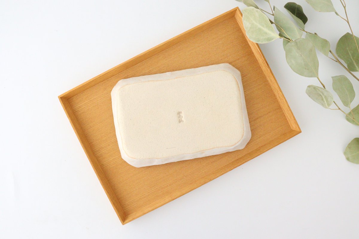 Kitagama Kasen Kato Hiroshige Rectangle Plate Shino | Sushi Plate Seto Ware-Detail3