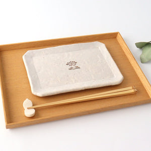 Kitagama Kasen Kato Hiroshige Rectangle Plate Shino | Sushi Plate Seto Ware-Detail5
