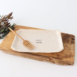 Kitagama Kasen Kato Hiroshige Rectangle Plate Shino | Sushi Plate Seto Ware-Detail7