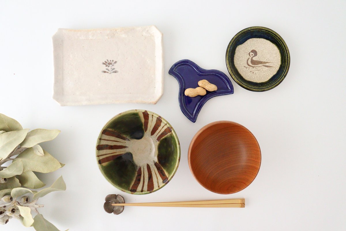 Kitagama Kasen Kato Hiroshige Rectangle Plate Shino | Sushi Plate Seto Ware-Detail9