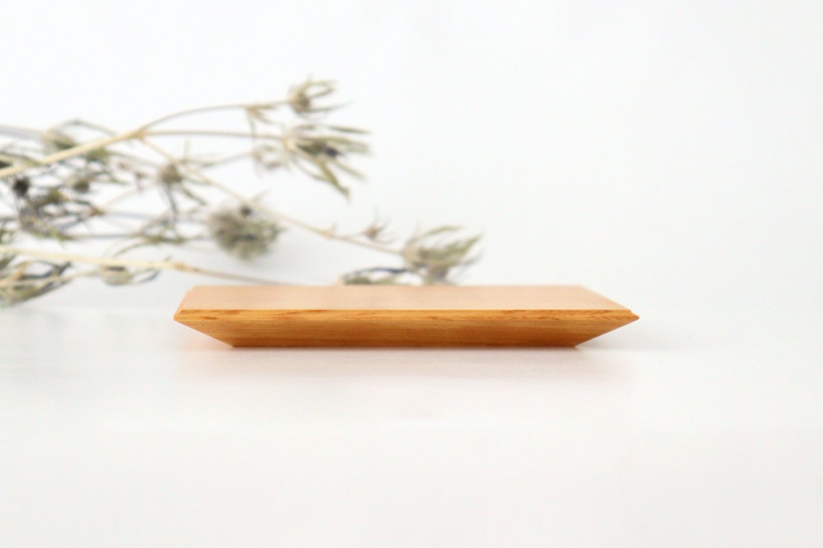 Aizawa Wood Crafts KITO Square Dessert Plate Zelkova