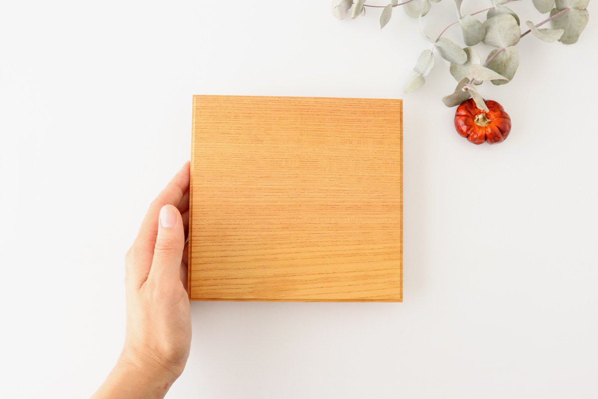 Aizawa Wood Crafts KITO Square Dessert Plate Zelkova