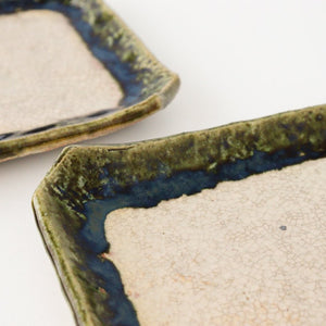 Kitagama Kasen Kato Hiroshige Rectangle Plate Oribe | Sushi Plate Seto Ware-Detail11