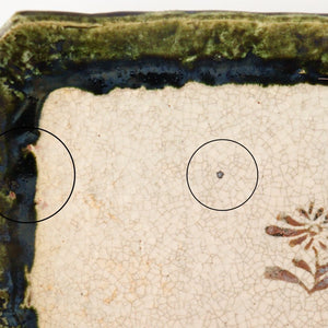 Kitagama Kasen Kato Hiroshige Rectangle Plate Oribe | Sushi Plate Seto Ware-Detail12