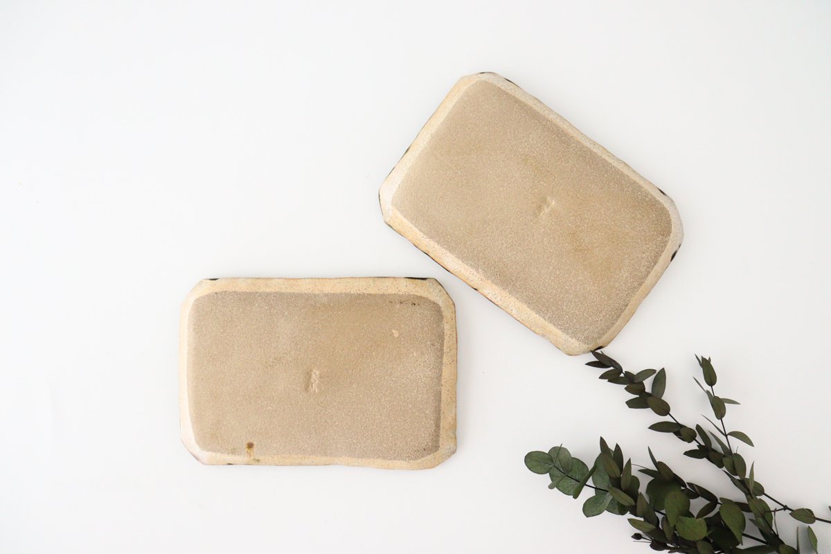 Kitagama Kasen Kato Hiroshige Rectangle Plate Oribe | Sushi Plate Seto Ware-Detail3