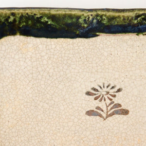 Kitagama Kasen Kato Hiroshige Rectangle Plate Oribe | Sushi Plate Seto Ware-Detail8