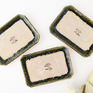 Kitagama Kasen Kato Hiroshige Rectangle Plate Oribe | Sushi Plate Seto Ware-Detail10