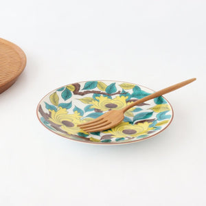 Seikou kiln Round Plate Old Kutani Colored Picture Peony 15cm/5.9in | Kutani Ware-Detail7