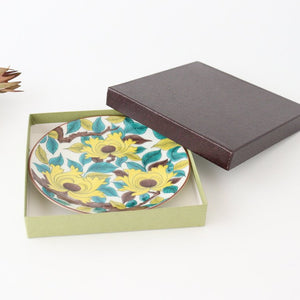 Seikou kiln Round Plate Old Kutani Colored Picture Peony 15cm/5.9in | Kutani Ware-Detail10