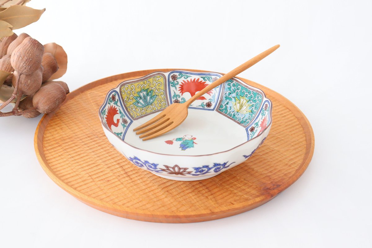 Seikou Kiln Bowl Karako 15cm/5.9in | Serving Bowl Kutani Ware-TOP