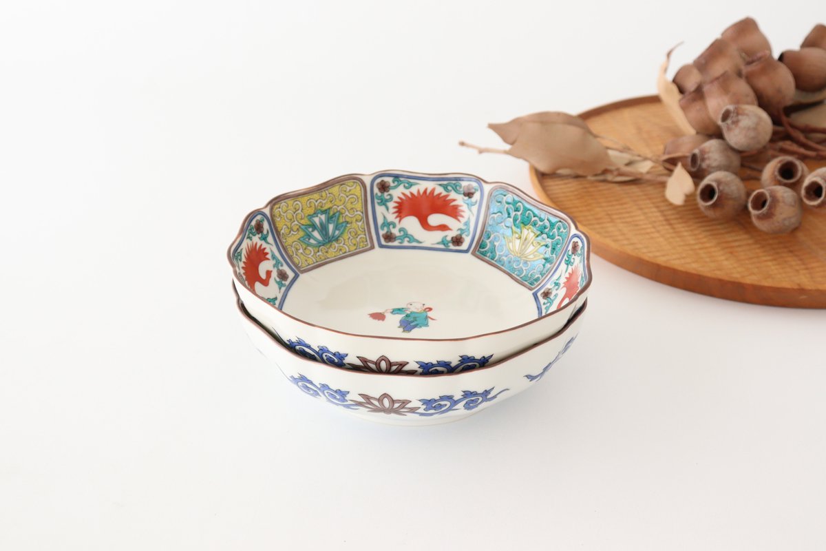 Seikou Kiln Bowl Karako 15cm/5.9in | Serving Bowl Kutani Ware-Detail4