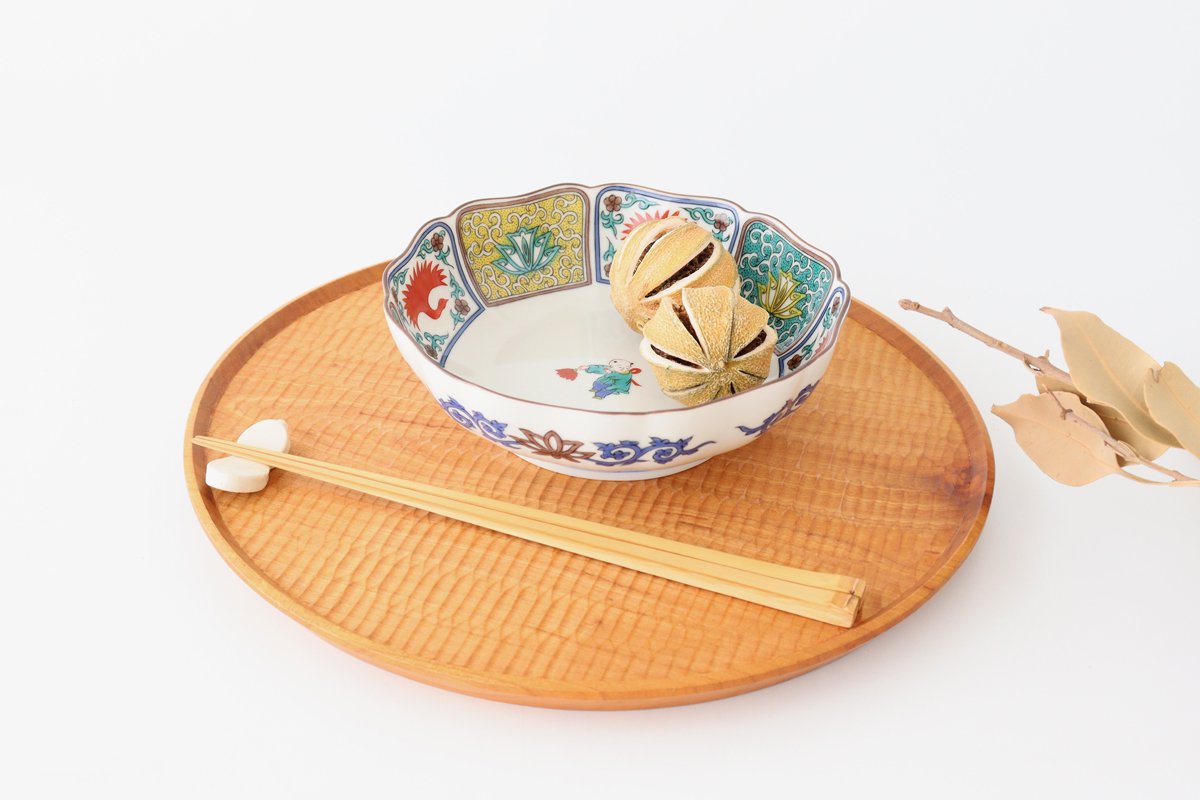 Seikou Kiln Bowl Karako 15cm/5.9in | Serving Bowl Kutani Ware-Detail7