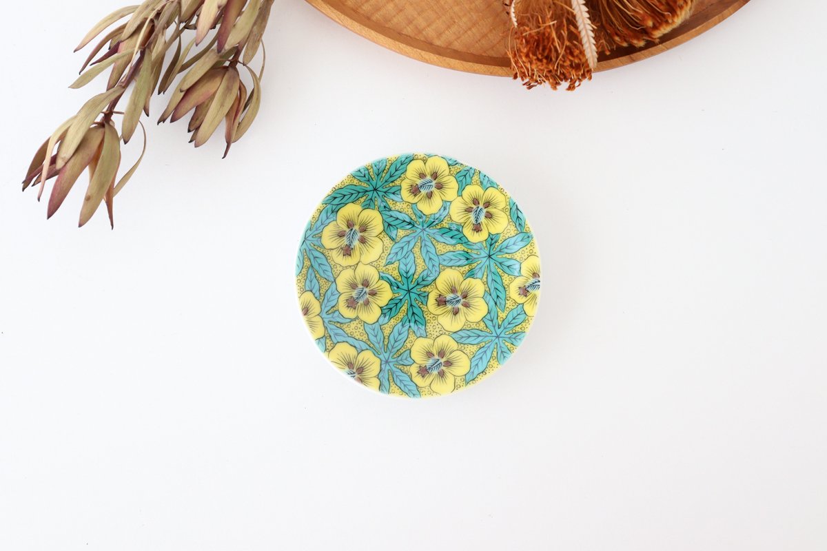 Seikou Kiln Sauce Plate Yoshidaya-style Aoi | Kutani Ware-TOP