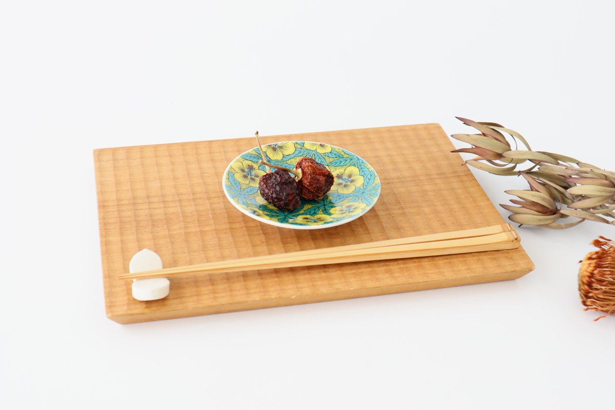 Seikou Kiln Sauce Plate Yoshidaya-style Aoi | Kutani Ware