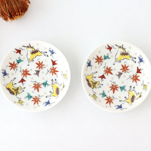 Seikou Kiln Sauce Plate Deer and Maple | Kutani Ware-Detail11