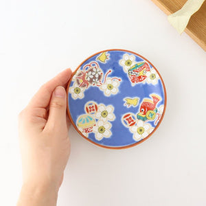 Seikou Kiln Small Plate Sakura and Lucky Items | Kutani Ware-Detail4